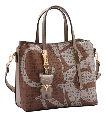 Bolsa Feminina Chenson Mão E Ombro Max Logo 3484169 Cor Natural Cor da correia de ombro Natural