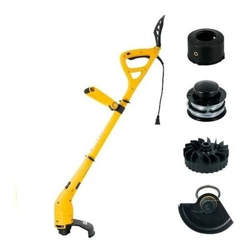 Desbrozadora eléctrica Pretul DES-300P2, 300W, 9" de corte, color amarillo y negro 127V