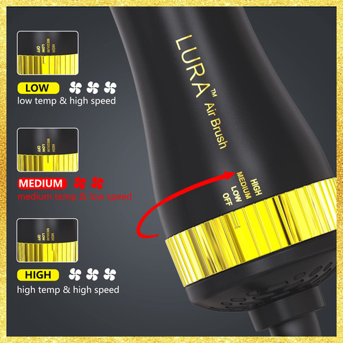 Cepillo De Aire Caliente Lura Pequeño Para Cabello Largo Has