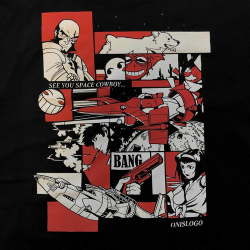 Imagen 5 de 8 de Remera Serigrafia Cowboy Bebop Spike Gastovic Anime Store