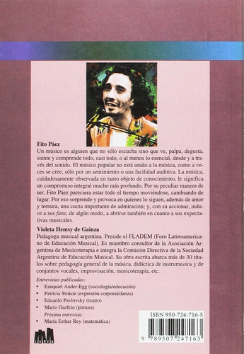 Fito Páez Dialoga Con Violeta H. De Gainza, De Fito Páez. Puentes Hacia La Comunicación Músical Editorial Lumen, Tapa Blanda En Español, 2013