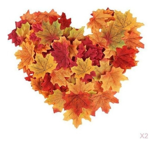400 Pieces Artificial Maple Leaves Autumn Leaf