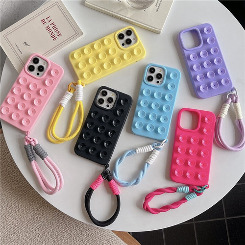 Para Capa De Silicone Com Ventosa Para iPhone /