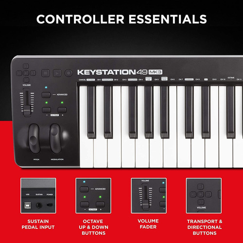 M-audio Keystation 88 Mk3 - Controlador De Teclado Midi D...