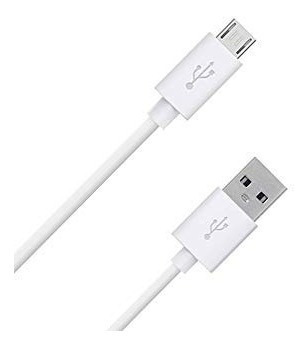 Imagen 4 de 5 de Cable Micro Usb Largo 2 Metros Mts Cargador Color Blanco