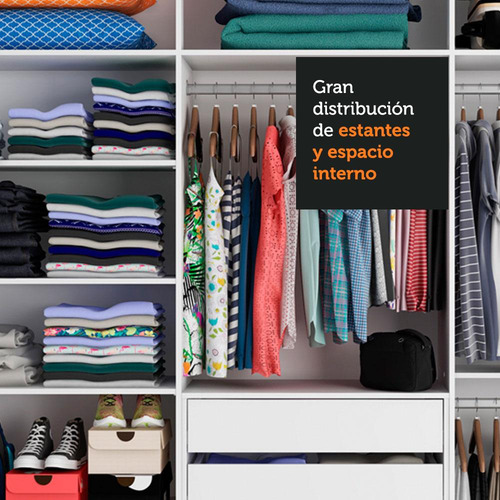 Ropero Closet Madesa 3 Puertas 2 Espejos Con Pies Bm Color Blanco