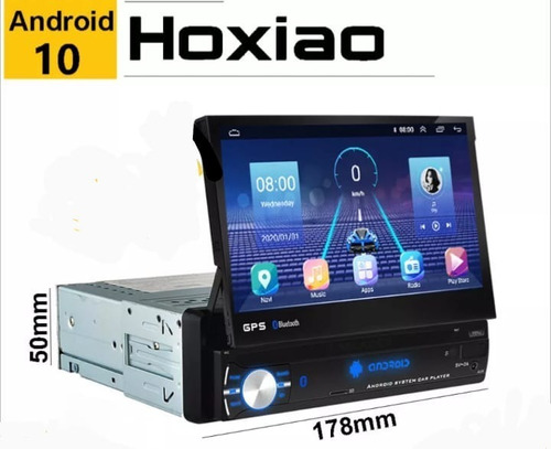 Autostereo  1 Din Android 10,pantalla 7 ,wifi, 2gb Ram/ 32gb