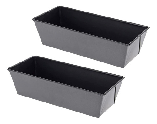 Molde Para Pan De Caja Acero Antiadherente Horno 30 Cm 2 Color Negro