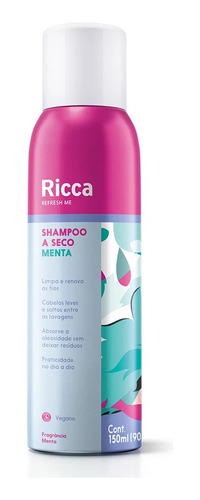 Shampoo A Seco Menta Cuca Fresca Ricca 150ml