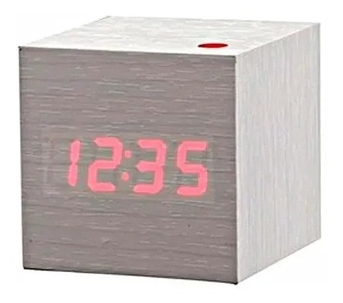 Reloj Digital Estilo Madera 6cm Alarma Despertador Fecha