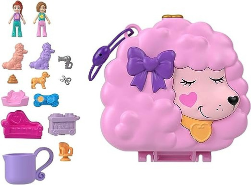 Polly Pocket Groom & Glam Poodle Cambio De Color Y Acuático