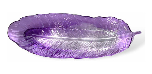 Plato Bandeja Pluma De Resina 23x8.8 Cm Mod Amatista