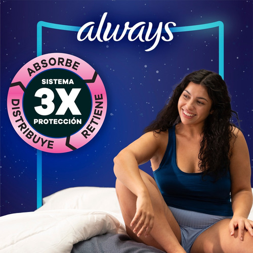 Toallas Femeninas Always Suave Nocturna, 30 Unidades