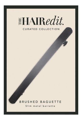 The Hair Edit Pasador De Baguette Cepillado Gunmetal