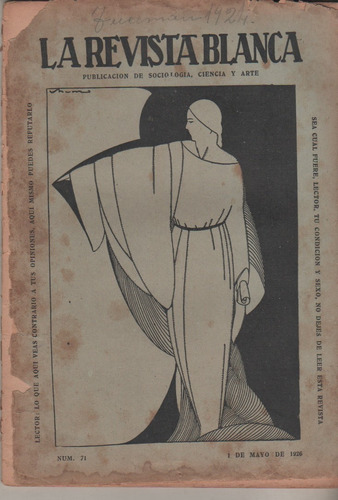 La Revista Blanca Nº 71 - Sociologia, Arte, Ciencia Año 1926