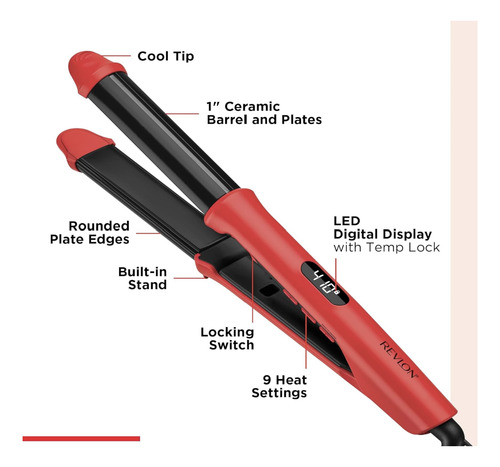 Revlon Plancha De Ceramica 2 En 1 Alaciadora Y Rizadora