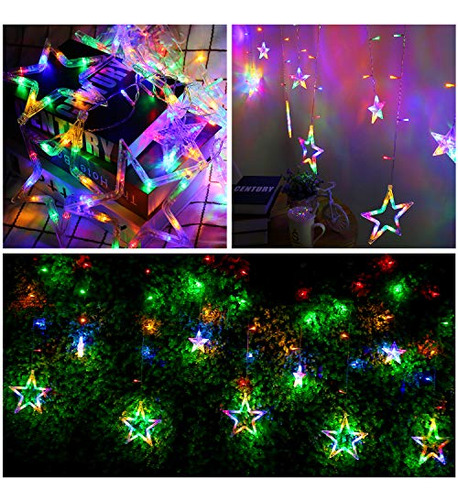 Luces De Cortina Blingstar Star, 138 Led, 12 Estrellas, Mult