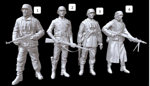 Soldado Alemán Ww2 Escala 1/16 (12cm), Color Blanco