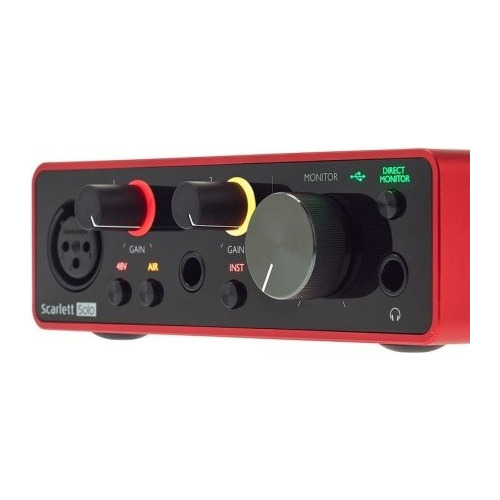 Interface de áudio Focusrite Scarlett Solo red - 3ª Geração