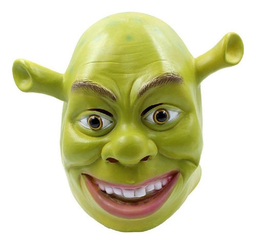 Máscara De Látex Verde De Cabeza Completa Para Cosplay De Sh