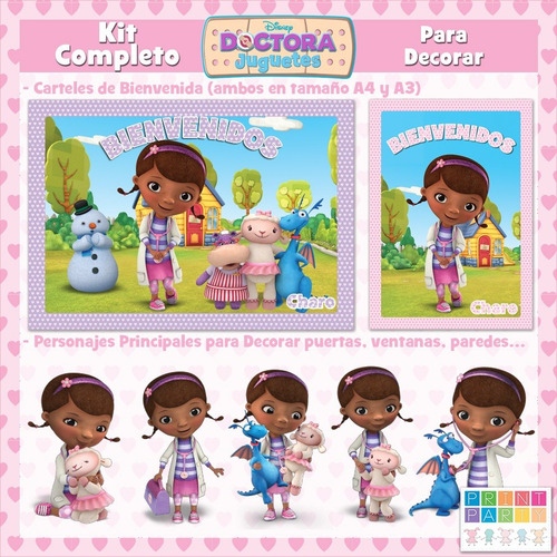 Doctora Juguetes Kit Imprimible Personalizado Con Candy Bar