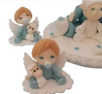 Comprar Angelitos 20 Souvenirs Bebés Porcelana Fria Bautismo