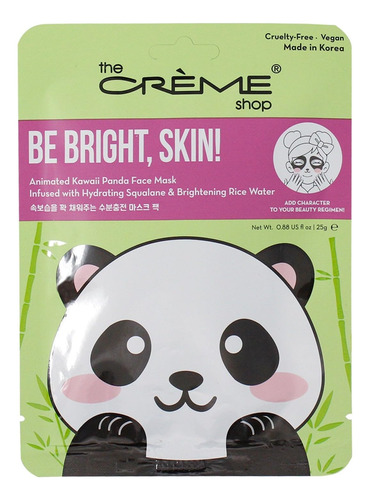 The Crème Shop Máscara Facial De Panda Kawaii Animado Be .