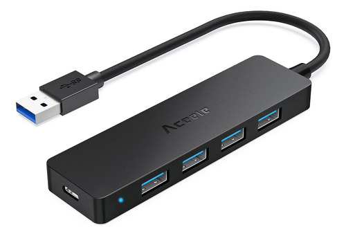 Hub Usb 3.0 De 5 Puertos Aceele, Concentrador Usb Ultradelga