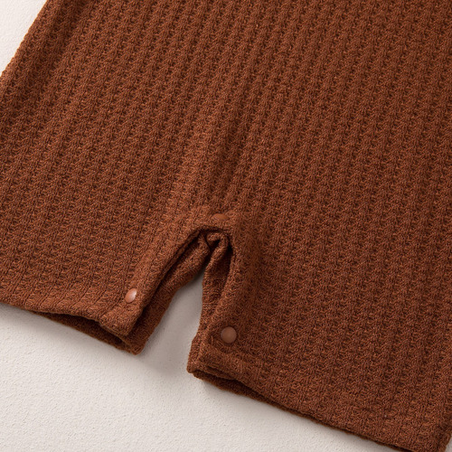 Mameluco De Punto Para Bebé 3-18m Con Capucha De Forma Osito Marrón 9-12 M Animal Print