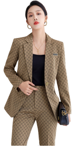 Conjunto De Oficina Formal Para Mujer, Blazer De Negocio [u]