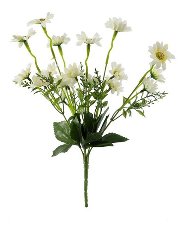 Flores Artificiales Ramo De Cineraria Híbrida 30cm