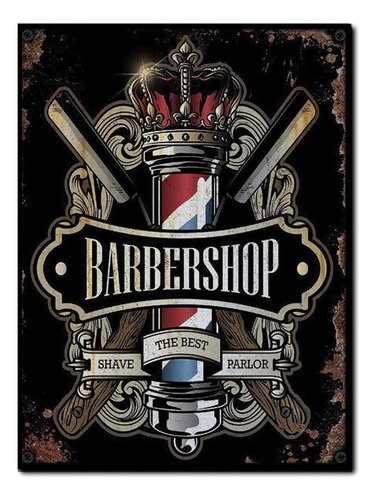 #1699 - Cuadro Decorativo Vintage Barbershop Barberia Barba