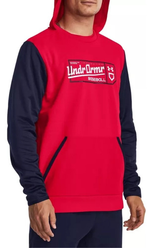 Sudadera Baseball Under Armour Graphic Hoodie Rojo Hombre 13