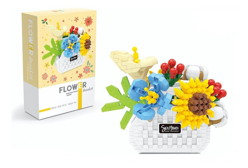 Mini Juego De Flores De Bloques De Construcción, Ladrillos D