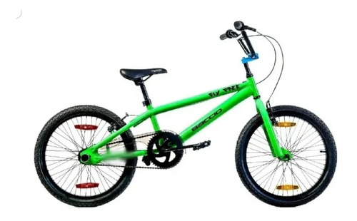 Bicicleta Baccio Fly Free Rodado 20 Verde Bmx Con Picadores