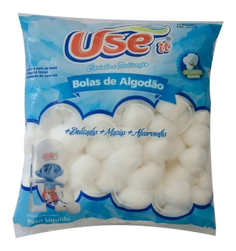 Algodão Bola Branco 20g Use It - 10 Pacotes