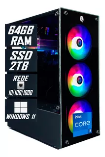 Pc Gamer Cpu Intel I7 12700k / Ssd 2tb / 64gb Memória Ddr4