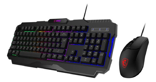 Combo Teclado Y Mouse Gamer Msi Forge Gk100