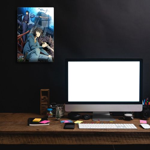 Solo Leveling Anime Cuadro Metal + Soporte Magnético 20x30 Full Color Hd