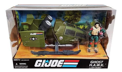 Gij Joe 3-3 /4 Vehicle Ghost Hawk Con Boleto De Elevación