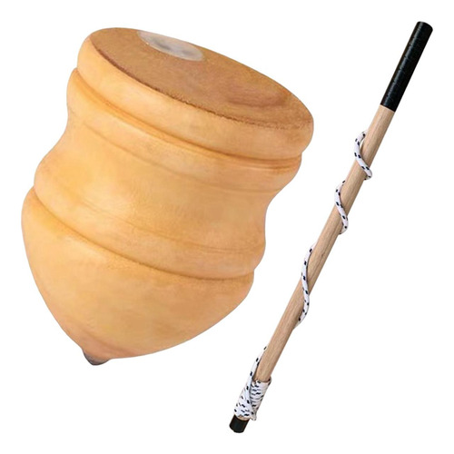 Trompos De Madera Clásicos 8 Pulgadas Con Varilla De 50 Cm