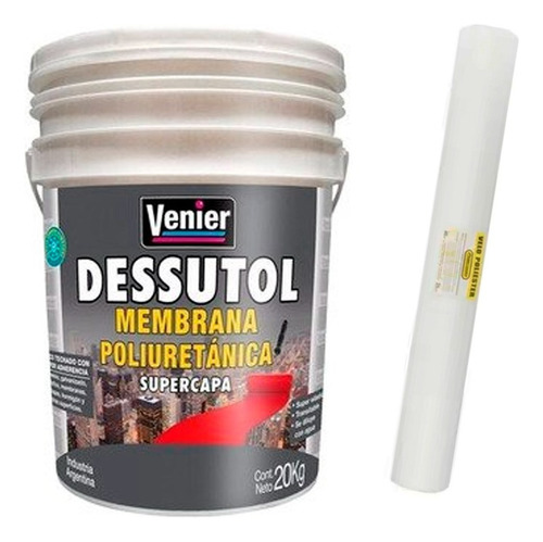 Membrana Líquida Poliuretánica Dessutol + Manta 20mts Promo Color Verde