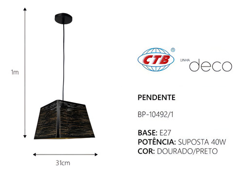 Lámpara colgante Mendoza Imported Line