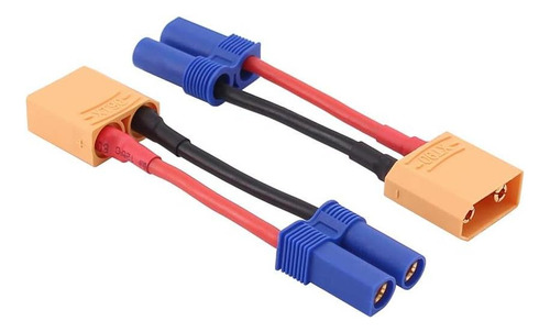 Olirc 2pcs Male Xt90 Al Adaptador De Conector Ec5 Femenino 2