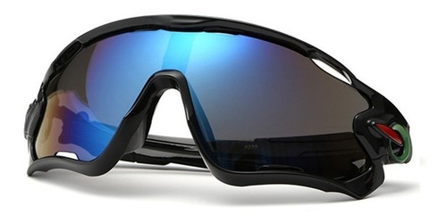 Óculos De Sol Ciclismo Espelhado + Noturno Kit 2 Unidades