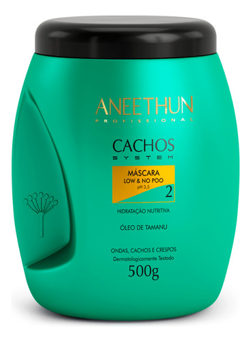 Kit Cachos Shampoo Low Poo, Máscara E Gelatina - Aneethun