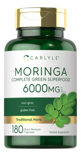 Moringa Oleifera 6000mg Antioxidante (180 Caps) Americano #1