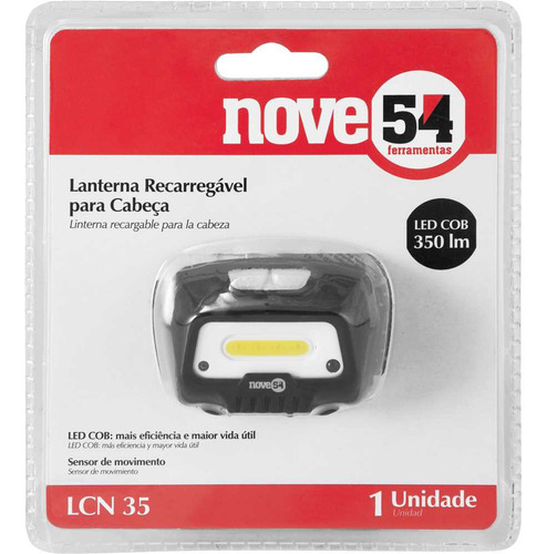 Lanterna Cabeça Sensor Recarrecavel Led Lcn35 Nove54