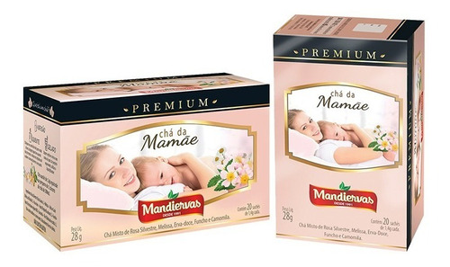 Chá Misto Da Mamãe Premium 20 Sachês 28gr - Mandiervas
