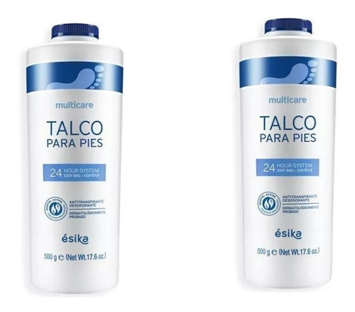 Talco De Pies Esika 500gr 2 Unidades